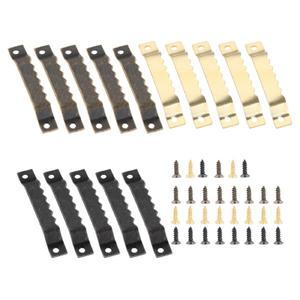 10피스 벽 그림 옷걸이 유화 거울 에 대 한 미니 소형 소형 톱니 후크 나무 프레임 나사와 금속