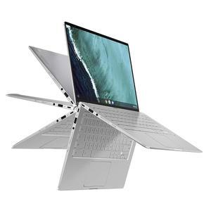 ASUS 크롬북 플립 C434 크롬 스토리지 풀 RAM 64GB eMMC HD 나노엣지 4방향 14인치 8GB 프로세서 실버 KB 2-in-1 백라이트 M3-8100Y 터치스크린 노트북- 인텔 C434TA-DS384T OS- 코어