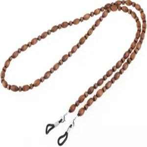 위노모 안경 체인 선글라스 우드 비드 넥 홀더 그림과 같이 29.5인치