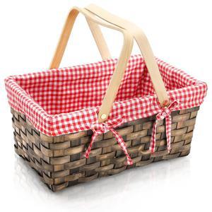 있는 인치)을 이중 예스랜드 작은 손잡이가 라이너가 결혼식, 달걀 접이식 바구니, 흰색 빨간색 위한 6.5 8.25 위커 담요 및 수집, x 정리 사탕(13.5 보관함 바구니