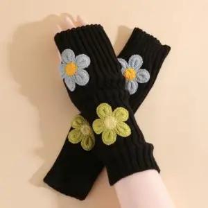 [패션] 플라워 핸드워머 손가락없는 장갑 암워머 팔토시