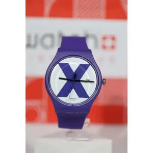 S시계 [세금포함] [정품] New 리미티드 스위스 Made Gent 41MM XX-RATED 퍼플색 SUOV401 화이트 Viole 명품