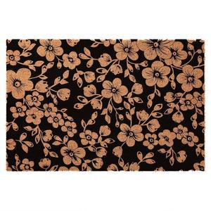 패턴 스타일, 기계 내구성, 플로럴 도어매트, 23.7x15.7인치, 전통적인 작고 코이어 제작, 전용 스팟 방수, fuxkzj 클린