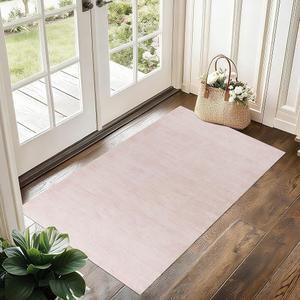 침실용 작은 러그, 보호 추상 모던 워셔블 논 슬립 귀여운 주방 입구용 핑크