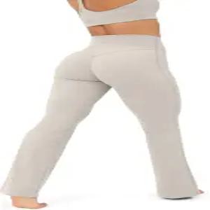 여성용 파보이 액티브 하이웨이스트 플레어 레깅스 버터 소프트 벨 하의 운동 와이드 레그 요가 팬츠