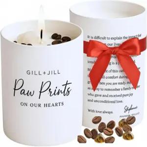 프리미엄 발 프린트 반려동물 크리스마스 기념 양초 반려견 분실 시 추모 선물 공감 파라핀 프리 대두 왁스