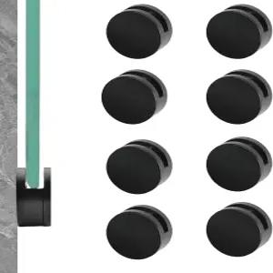 프레임리스 미러 장착 하드웨어 키트 아연 합금 홀더 클립 원형 이중 나사 고정 유리 걸이 브래킷 및 앵커