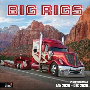 레드 엠버 빅 리그스 2026 월 캘린더 12개월 12인치 x 24인치 오픈 두껍고 튼튼한 종이 홀리데이 선물 세미