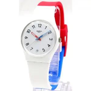 S시계 [세금포함] [정품] 스위스 GENT IN 블록 Tri-색상 실리콘 Date 시계 34mm SO28W400 75 명품시계 손목