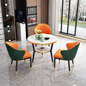 카페테이블 4인 의자세트 발코니 휴게실 인테리어 거실 철제 베란다