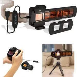 JJC 35mm 네거티브 필름 스캐닝 복사 LED 조명 세트에는 슬라이드 홀더 스트립 신발 마운트가 있는 USB