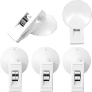 알소 12개 흡입 컵 샤워 커튼 클립 유리 창문 플라스틱 생선 해초 원형 클램프 어항 광고 디스플레이 명함