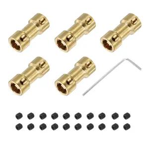 자동차 바퀴 타이어 샤프트 모터용 나사 및 헥스 렌치 플렉시블 모터 커플러가 있는 6mm~6mm 황동 커플링