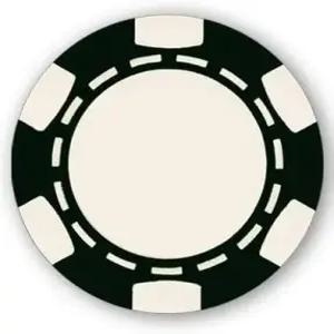 다빈치 6 스팟 클레이 컴포지트 11.5그램 포커 칩 직접 UV 인쇄 또는 핫 스탬프를 위한 빈 블랙 100개