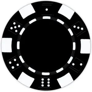 다빈치 100 클레이 복합 주사위 스트라이프 11.5그램 포커 칩 직접 UV 인쇄 또는 핫 스탬핑을 위한 빈 블랙