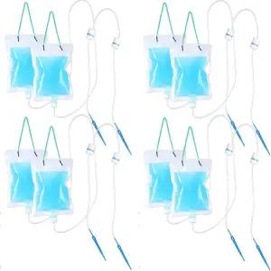 화분용 워터백 자동 급수 시스템이 포함된 식물 드립 관개 백 장치 급수기 셀프 키트(4개)