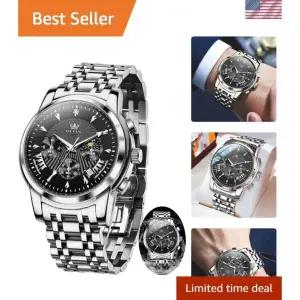 쿼츠 럭셔리 Men 시계 [세금포함] [정품] Luminous Hands  Calendar - Full 골드 디자인 손목시계 명품시