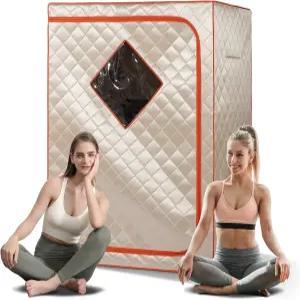 2인용 휴대용 풀 스펙트럼 적외선 사우나 리모컨이 있는 풀사이즈 대형 스페이스 스파 텐트 1600W 고속