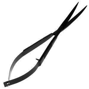 POPETPOP 수생 식물 가위, 스테인리스 곡선 수족관 식물용 아쿠아스케이프 도구(블랙)