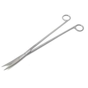 긴 스테인리스 스틸 12인치 수족관 수조 수생 식물 트리밍 아쿠아스케이핑 켈리 가위 곡선 원형 패턴