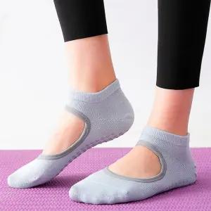 논슬립 플라테스 요가 덧신 2세트 댄스 무용 양말 슈즈 삭스 zvE1+6pNg