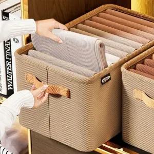 간편 접이식 의류정리함 손잡이 수납 정리함 특대형 ysn4+6lZR