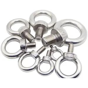 전산볼트 304 스틸 아이 볼트 M4m5m6m8m10 DIN580 해양 리프팅 나사 케이블 로프 링 루프 구멍