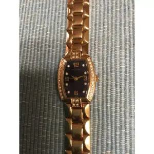 Waltham NWOT 여성용 쿼츠 골드 Toned Gemmed 블랙 Dia 명품시계 패션시계 손목시계 시계 3173569 27517896