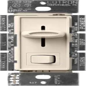루트론 SFSQ-LF-LA 스카이락 1.5암페어 단극 3단 슬라이드 오프 팬 및 조명 제어 라이트 아몬드