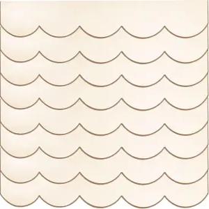 8팩 미완성 스캘럽 목재 트림 몰딩 가정용 벽 캐비닛 선반 창문 문용 가장자리 장식 트림(15.75인치 x