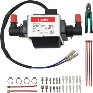 Jiayin JYPC-7A AC 120V 60W 2400cc/min 2bar 워터 솔레노이드 리퀴드 펌프 (러그 닥터/비스셀 딥 카펫