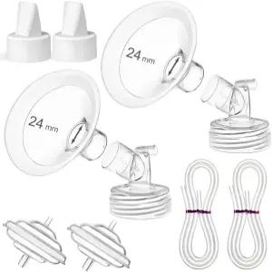 Spectra S2 S1 9 플러스 유방 펌프용 펌프 맘 24mm 플랜지 부품 역류 보호 튜브 덕빌 밸브 오리지널 부품이