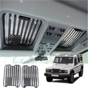 후디리 자동차 지붕 창문 햇빛 가리개 이네오스 그레나디어 2020-2026 스카이라이트 유리 접이식 UV 반사기