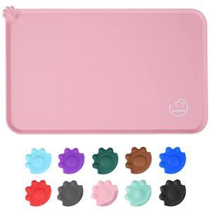 주키붐 실리콘 방수 15인치 사료 클린 플레이스 매트 이지 반려견 반려동물