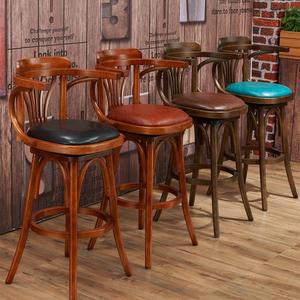 우드 바의자 높은 바텐 라탄 인조가죽 65cm 업소 탁자 없음 385MM 철제 심플