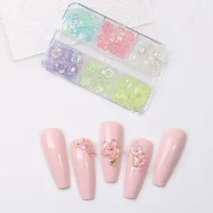 네일아트 러블리 웨딩네일 비즈 플라워 스톤 6종 세트 xSg5+8bNl