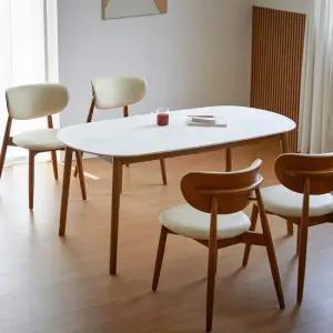 스칸디 노부 1200 1400 1600 4인 세라믹 식탁세트 의자형 벤치형 벤치2개형)