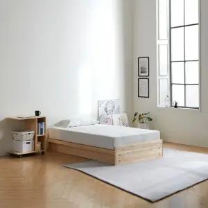 편백나무 원목 후드형 통깔판침대 매트리스 포함 싱글 슈퍼싱글 더블 퀸 킹