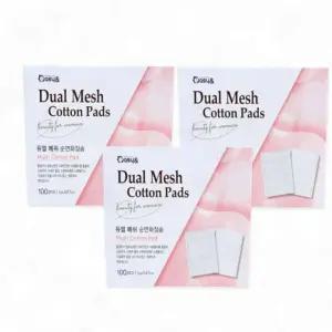 100p 3개 메쉬 클렌징 부드러운 티슈 메이크업 순면 화장솜 패드