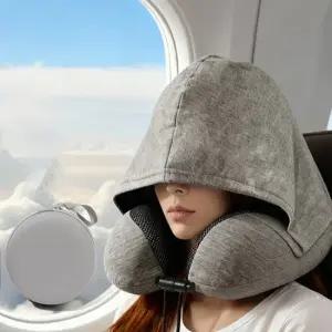 노르안 차광 후드형 넥쿠션 목베개 일체형