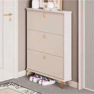 현관 수납장 좁은 얇은 틈새 슬림 원룸 신발정리대 선반 조립식 틈새가구 고무나무