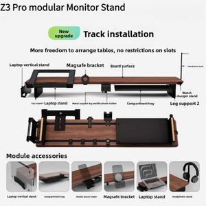 Z3 프로 모듈형 모니터 스탠드 스크린 정리 받침대 데스크탑 인체공학적 시스템 사무실 견고한 컴퓨터 목재 책상