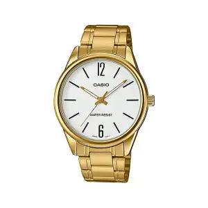 [신세계라이브쇼핑]카시오 MTP-V005G-7B 심플 데일리 금장 아날로그 남성 메탈 시계