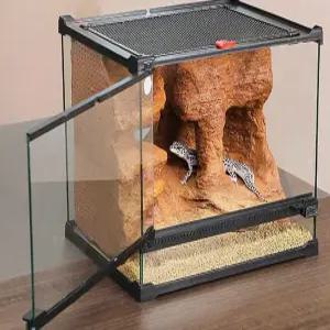 파충류 사육장 은신처 포함 도마뱀 케이지 육지거북이