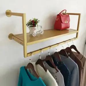 벽 선반 옷걸이 옷가게 의륨장 원목 행거 디스플레이