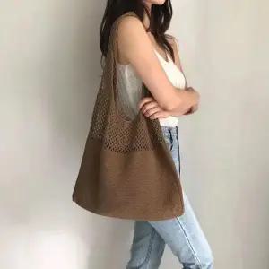 [라일리] Rly 여성 니트 캔버스백 가방 뜨개 쇼퍼백 데일리 가