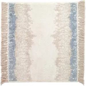 아반티 리넨 - 목욕 매트 부드럽고 미끄러지지 않는 면 러그 해변에서 영감을 받은 욕실 장식 (추상적인