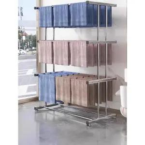 세탁건조대 2단 80cm 베란다 이동식 수건 빨래건조대