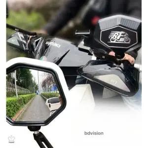 오토바이 백미러 와이드 스쿠터 미러 나사 접이식 세발 크라운 실버