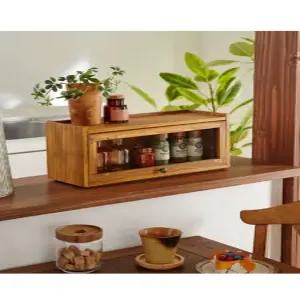 우드 보관함 정리함 그릇 브레드박스 수납장 식탁